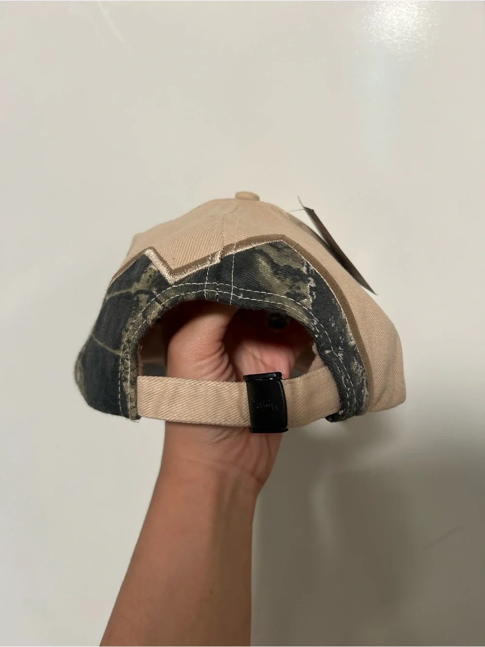 VTG 90s Moreauville Concrete Camo Teeth Overlay Hat Strapback super rare